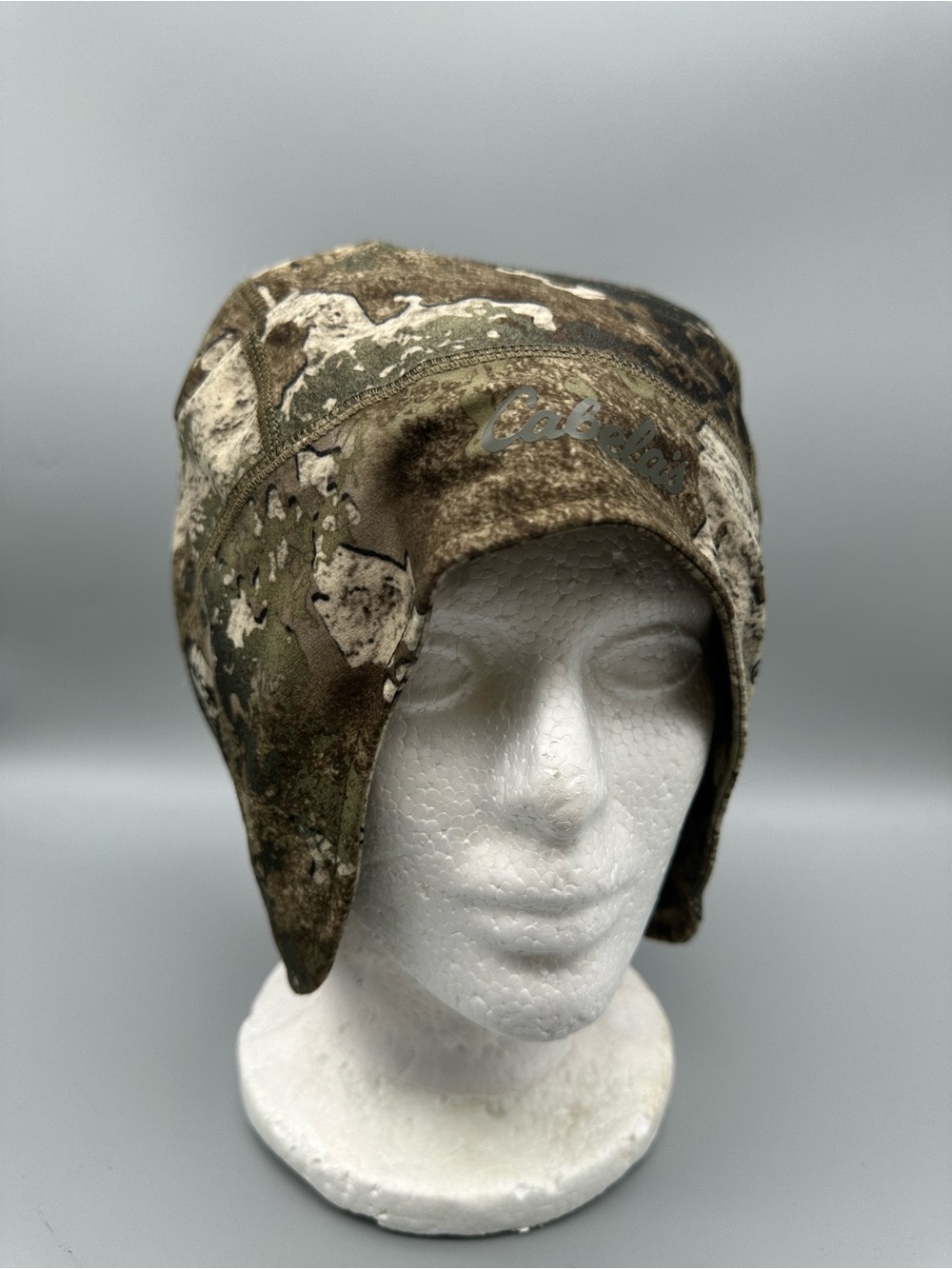 Cabelas Gore-Tex Camo Fleece Lined Hunting Beanie Hat Mens One Size M332H